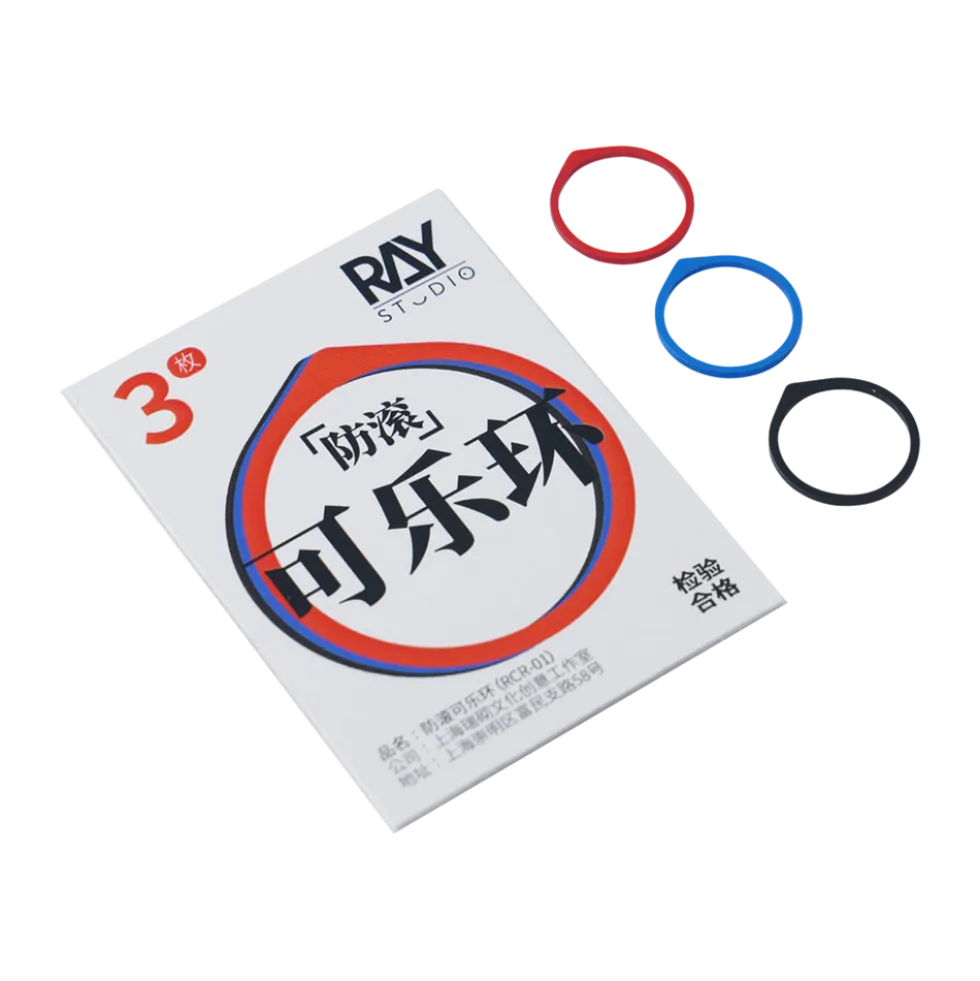 Anti-Roll Colored Ring for Hatch Hand Drill - Set A: Black/Red/Blue