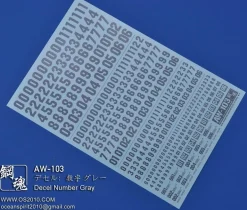 AW-103 Waterslide Decal (Gray)