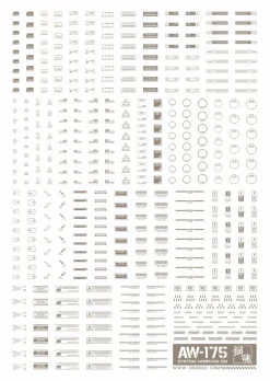 AW-175 Waterslide Decal 03 (1/144 & 1/100) Gray