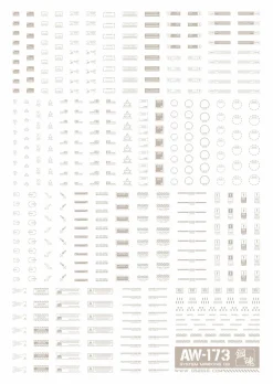 AW-173 Waterslide Decal 03 (1/144 & 1/100) Light Gray
