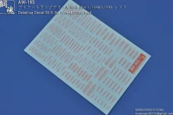 AW-183 Waterslide Decal 05-S (1/144 & 1/100) Red