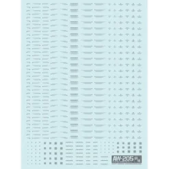 AW-205 Waterslide Decal Type 00 (1/144 & 1/100) Dark Grey