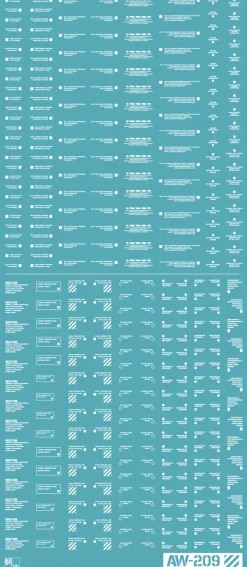 AW-209 Waterslide Decal Type E (1/144 & 1/100) White