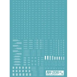 AW-206 Waterslide Decal Type 01 (1/144 & 1/100) White
