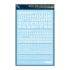 AW-235 Waterslide Decal Universal Number Decal (White)