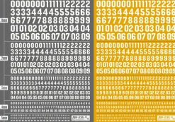 AW-235 Waterslide Decal Universal Number Decal (White)
