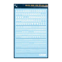 AW-233 Waterslide Decal Universal Alphabet Decal (White)