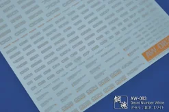 AW-083 Waterslide Decal (White)