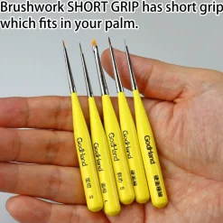 Brushwork Short Grip Point Brush S