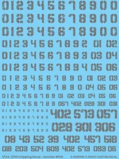 1/144 1/100 Chipping Decal Number 01 Gray Decals