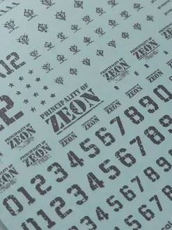 1/144 1/100 Chipping Decal Zeon 01 Gray Decals
