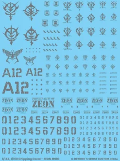 1/144 1/100 Chipping Decal Zeon 01 Gray Decals
