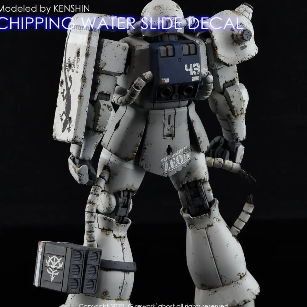 1/144 1/100 Chipping Decal Zeon 01 Gray Decals