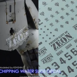 1/144 1/100 Chipping Decal Zeon 01 Gray Decals