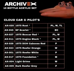 Cloud Car Paint Set (10 Bottles)