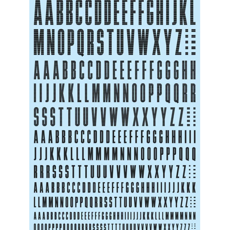 CND Decal Alphabet - Gold