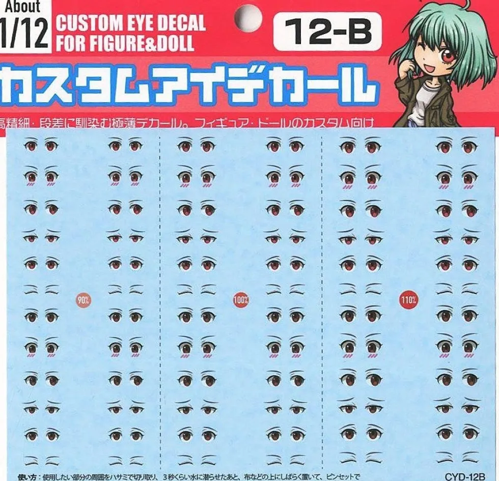 Custom Eye Decal - 1/12 1-A(1pc)
