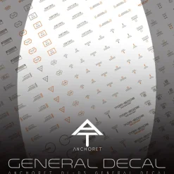 DL-03 Warning Decals Grey/Orange