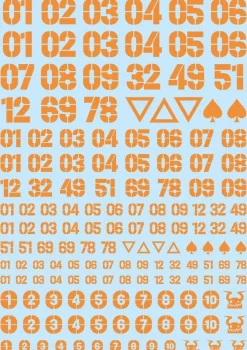 DZ Number Decal - White
