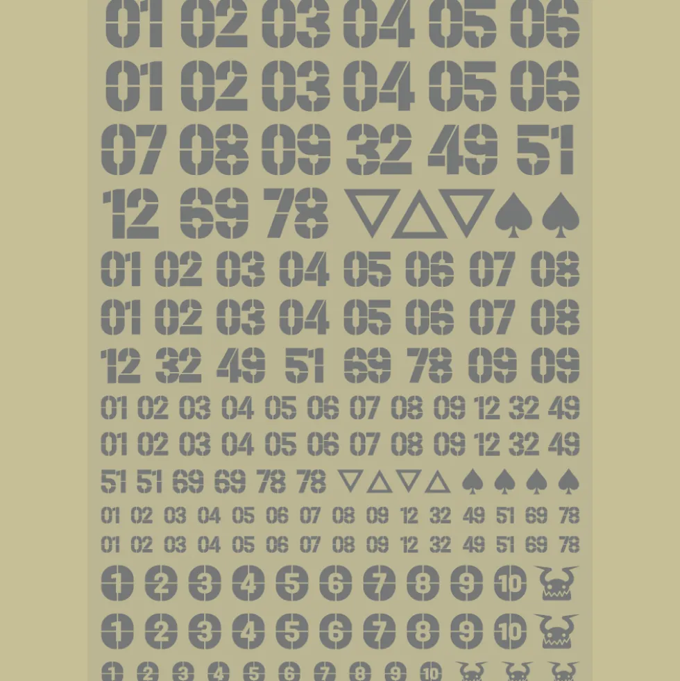 DZ Number Decal - White
