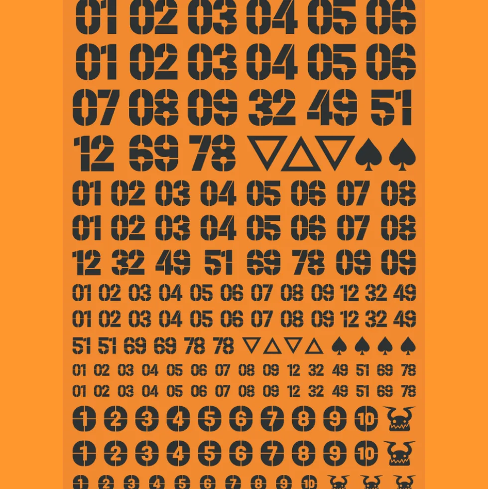 DZ Number Decal - White