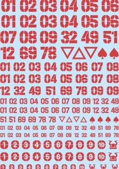 DZ Number Decal - White