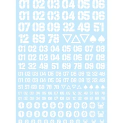 DZ Number Decal - White