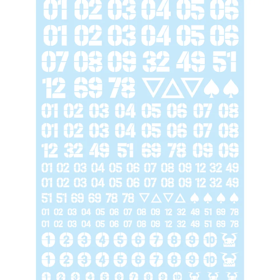DZ Number Decal - White