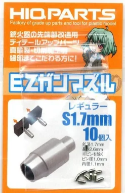 EZ Gun Muzzle Regular Silver (10 pcs) - 1.0mm