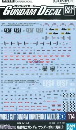 GD-114 Gundam Thunderbolt 1 Decals