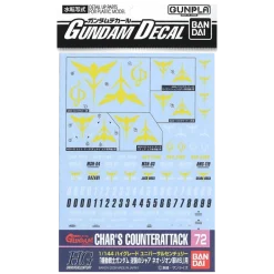 GD-72 HG Char's Counterattack Zeon Decals