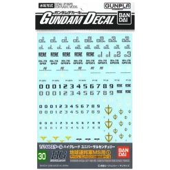 GD-30 HGUC Earth Federation 1 Decals