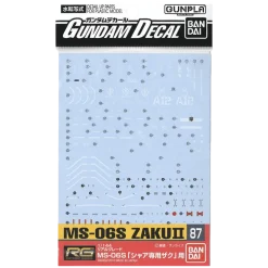 GD-87 RG MS-06s Zaku II - Decals