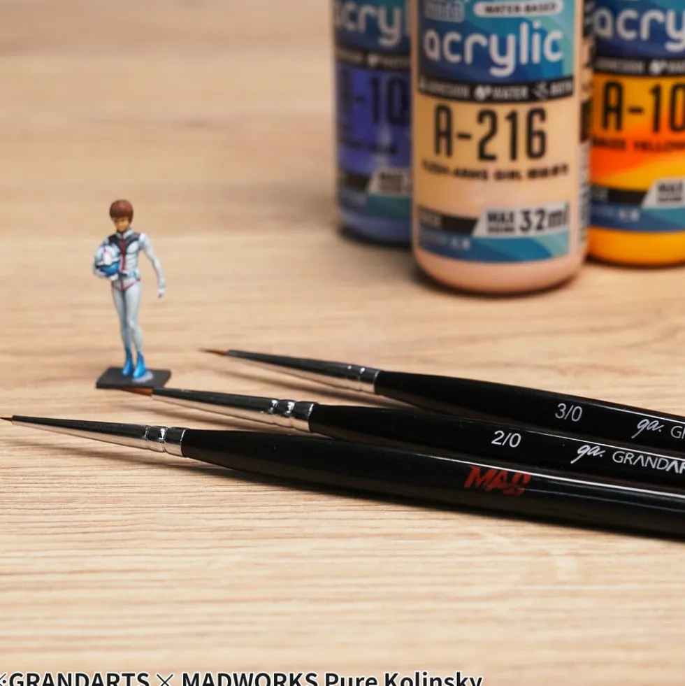 GrandArts x Madworks GM01 Pure Kolinsky Brush Set