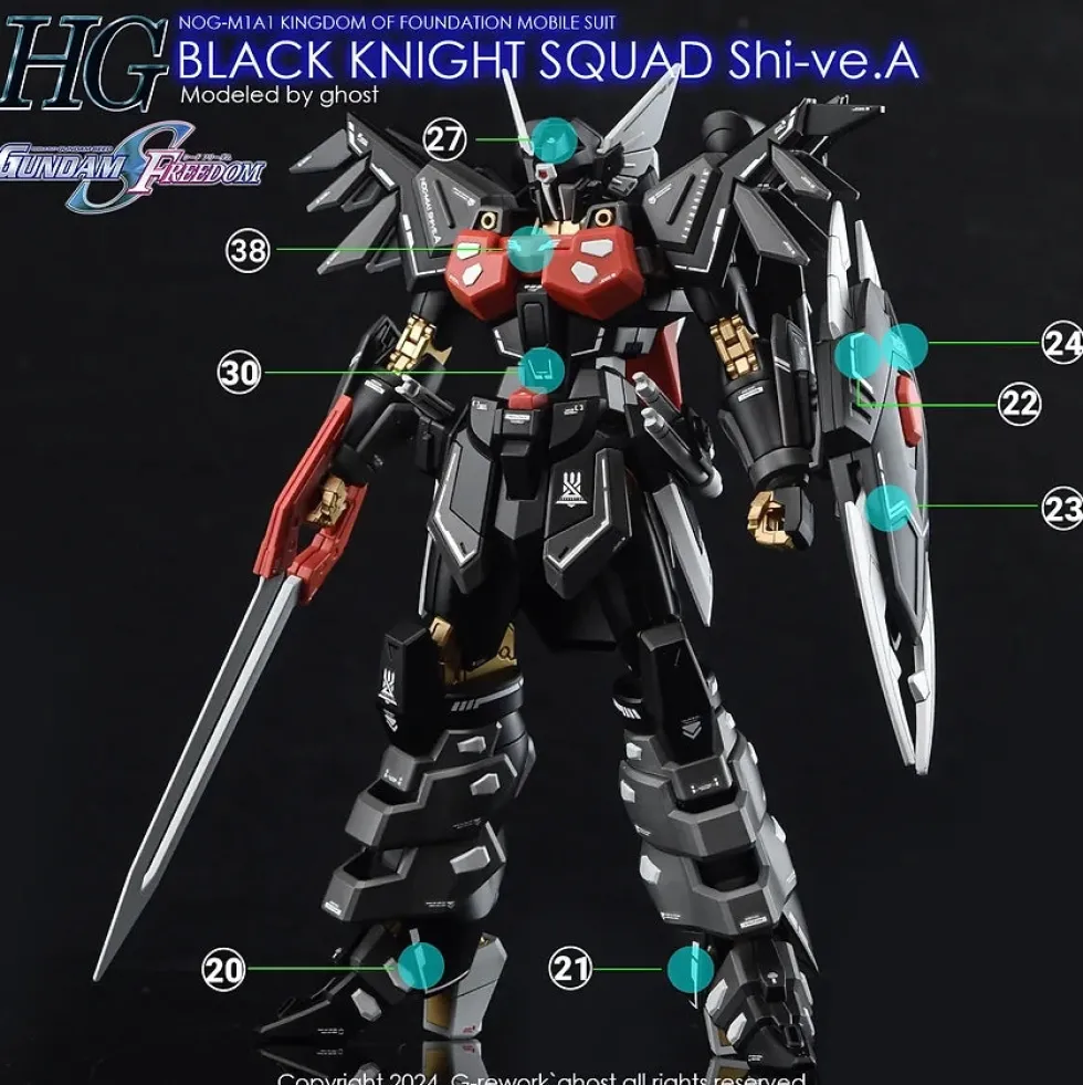 HG Black Knight Squad Shive.A Decals