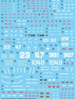 HGGTO GM Shoulder Cannon / Missile Pod Decals