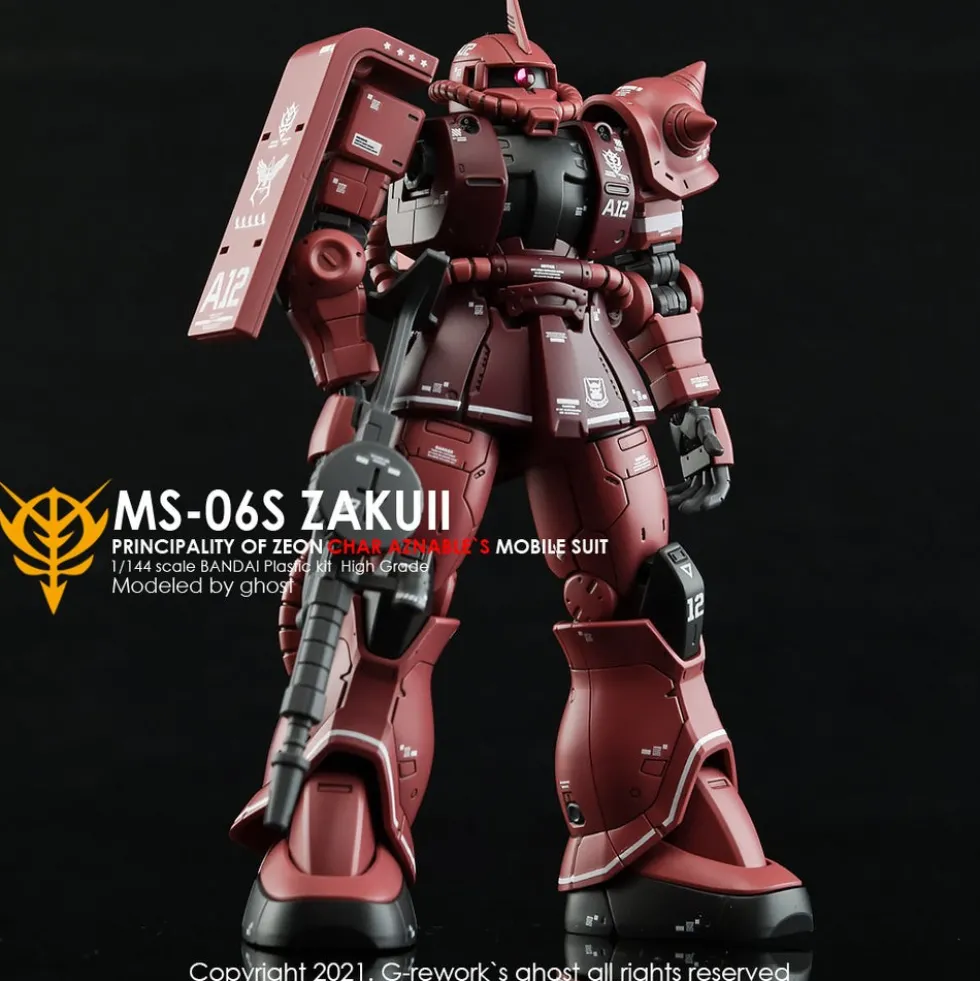 HGGTO MS-06S Zaku II (Char Aznable) Decals