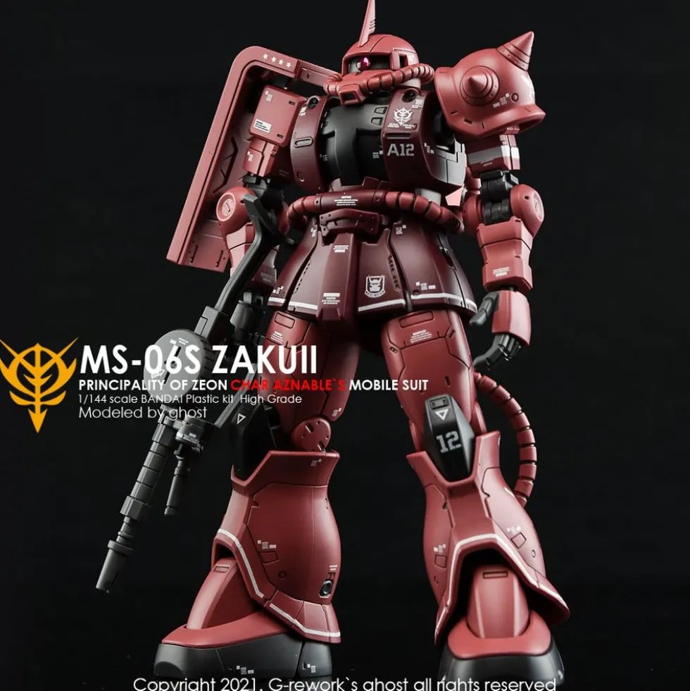 HGGTO MS-06S Zaku II (Char Aznable) Decals