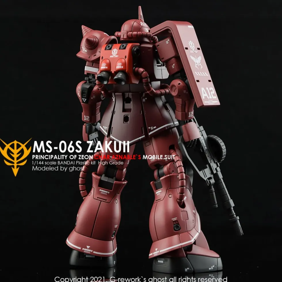 HGGTO MS-06S Zaku II (Char Aznable) Decals
