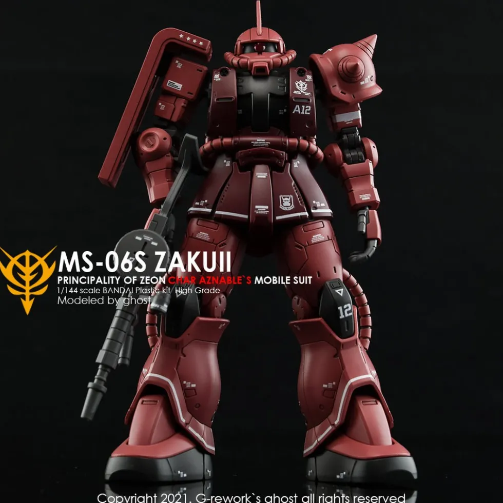 HGGTO MS-06S Zaku II (Char Aznable) Decals