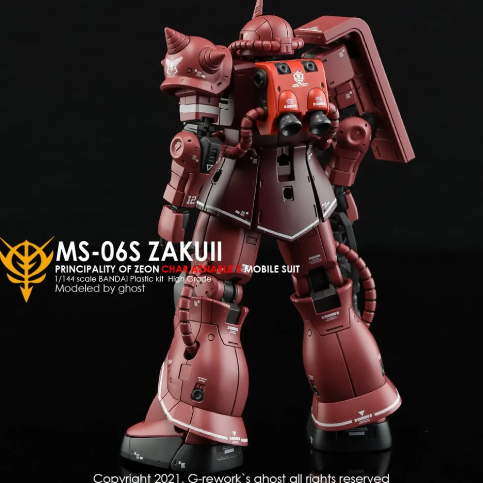 HGGTO MS-06S Zaku II (Char Aznable) Decals