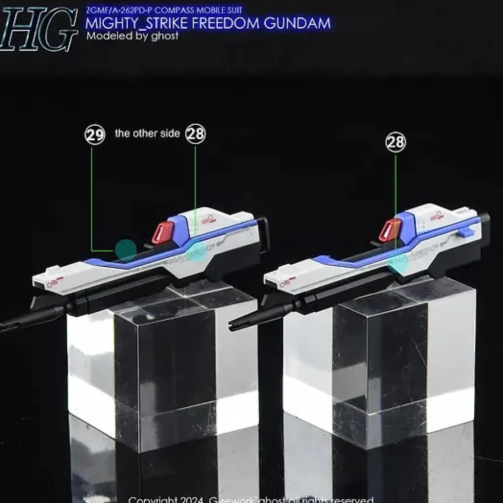 HG Mighty Strike Freedom Decals