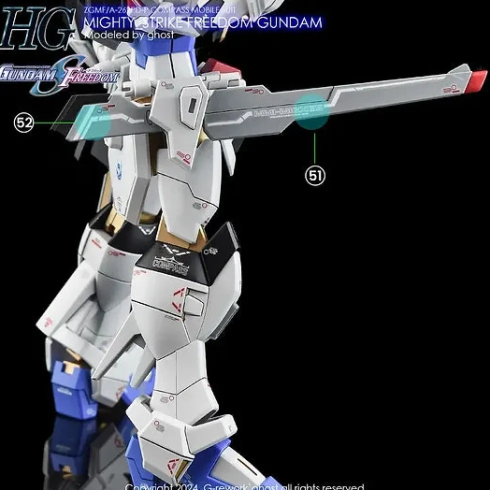 HG Mighty Strike Freedom Decals