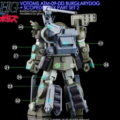HG VOTOMS Burglarydog + EX Part Set 2 Decals