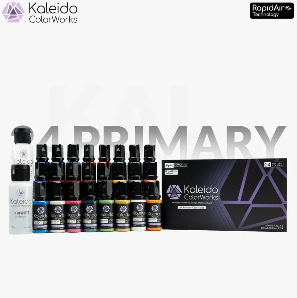 Kaleido ColorWorks 24 Primary Colors Set (20ml bottles)