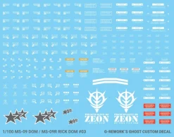 MG Dom 1.5 / Rick Dom 1.5 Decals