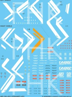 MG Gundam Dynames Decals