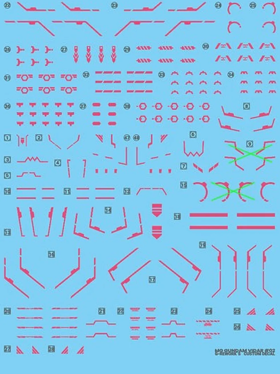 MG Gundam Vidar Decals