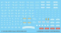 MG MS-09RS Char's Rick Dom Decals