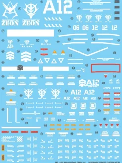 MG MS-06S ZAKU II Ver. 2.0 (Char Aznable) [Renewal] Decals